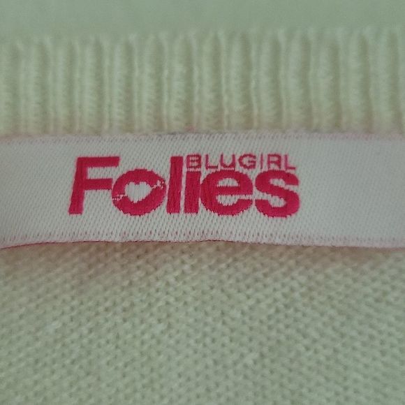 Blumarine Cream Sweater with Pink Floral Design - Picture 6 of 12